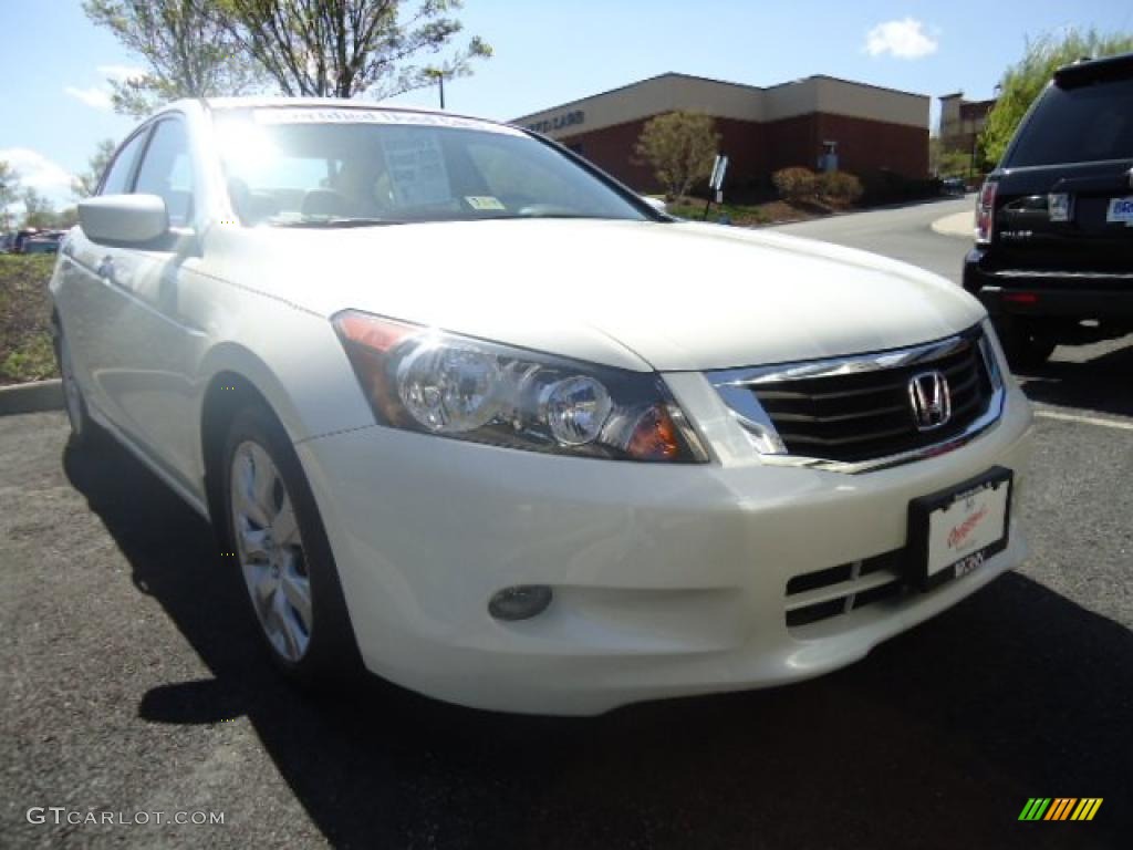 2008 Accord EX-L V6 Sedan - Taffeta White / Ivory photo #1