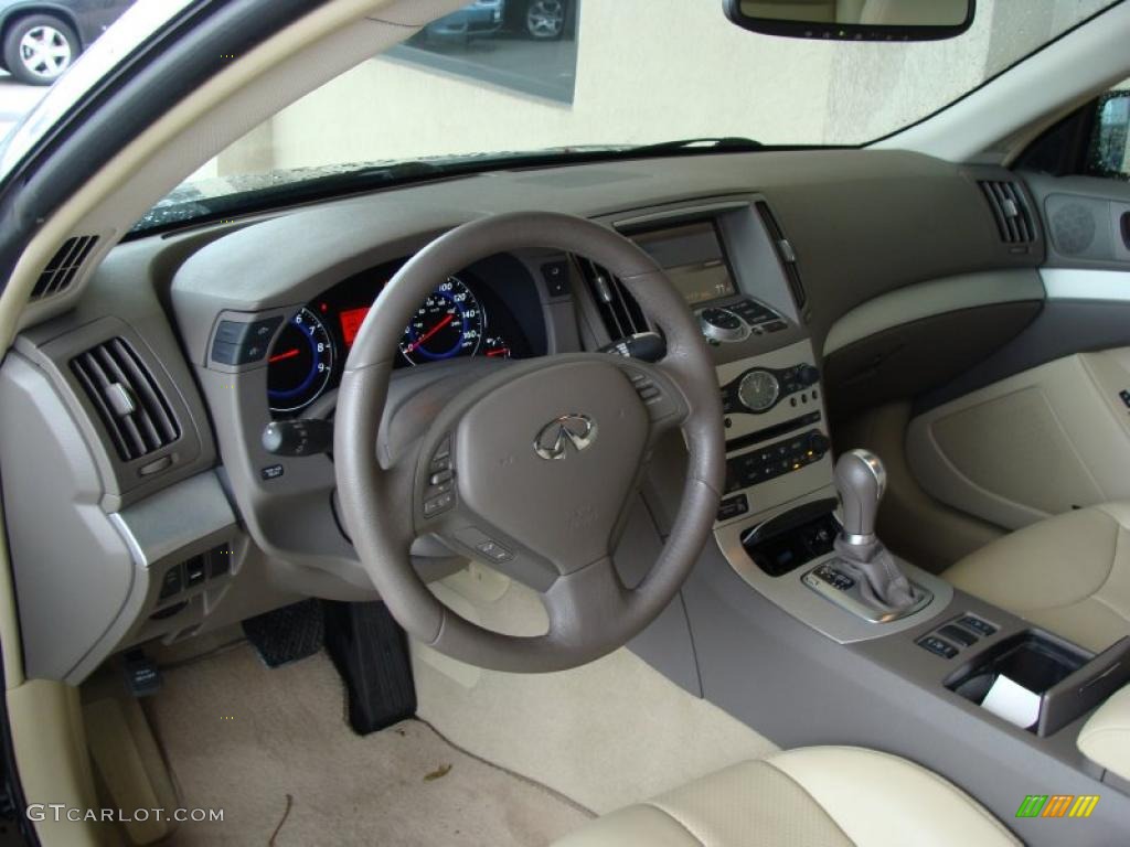 2008 Infiniti G 37 Journey Coupe Wheat Dashboard Photo #48251325