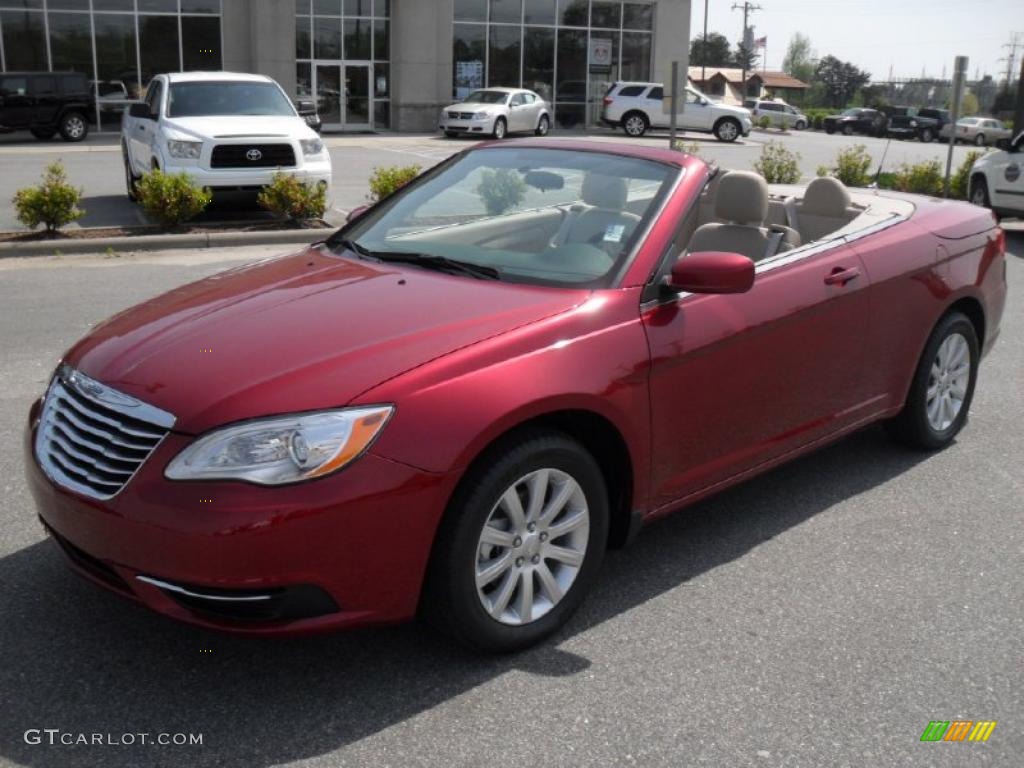 Deep Cherry Red Crystal Pearl 2011 Chrysler 200 Touring Convertible Exterior Photo #48252234