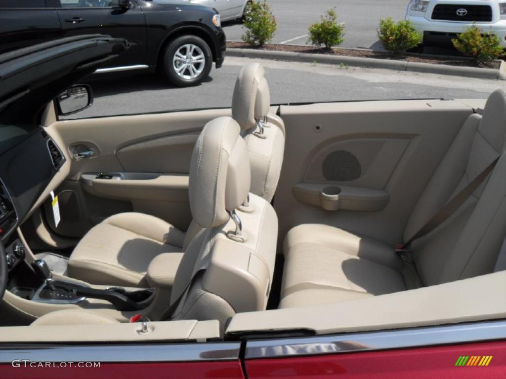 Black/Light Frost Beige Interior 2011 Chrysler 200 Touring Convertible Photo #48252240