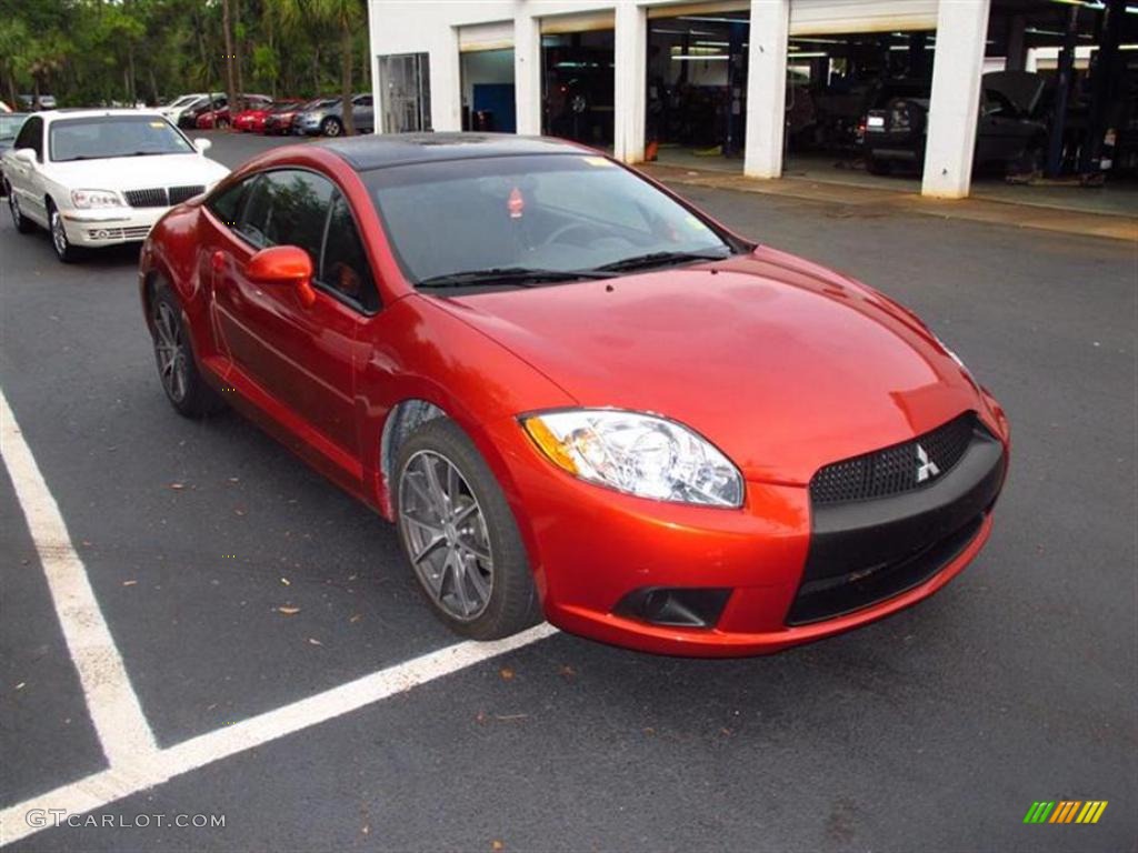 2011 Eclipse GS Sport Coupe - Sunset Pearlescent / Dark Charcoal photo #1