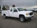 2011 Summit White GMC Sierra 2500HD Work Truck Extended Cab 4x4 Commercial  photo #1