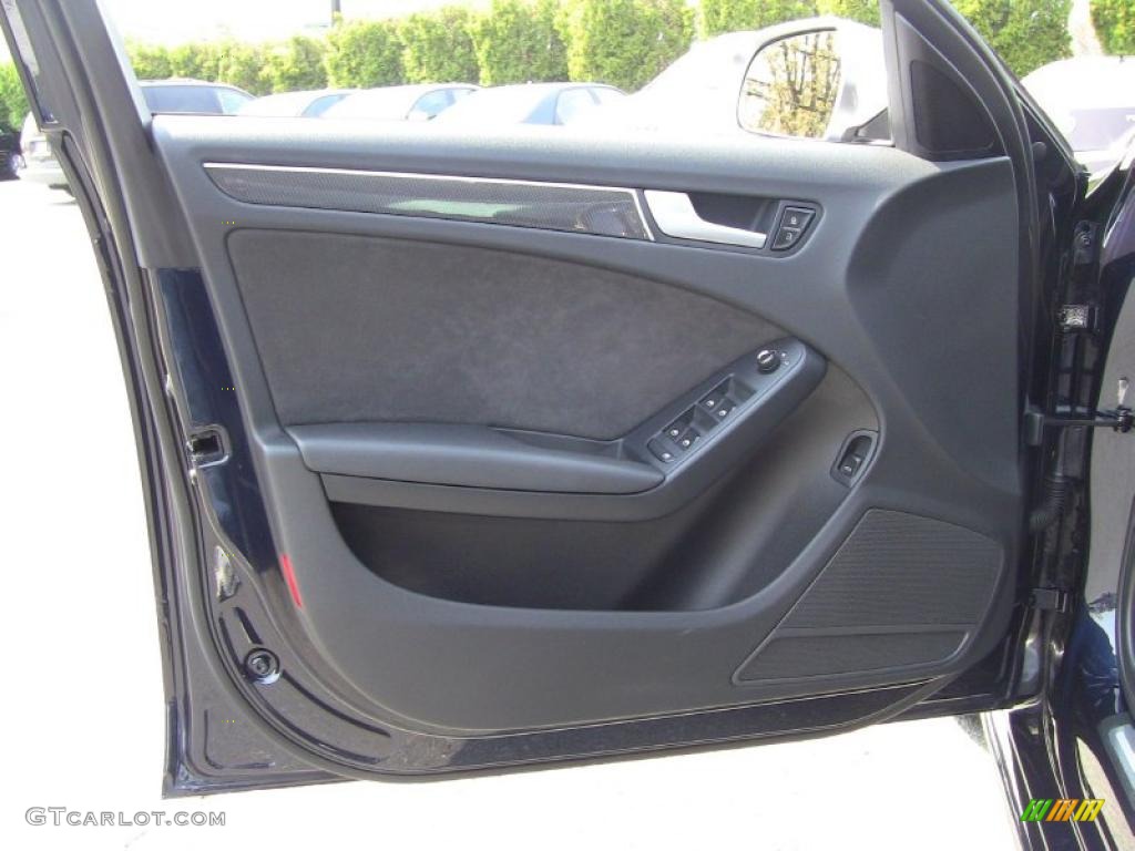 2010 Audi S4 3.0 quattro Sedan Black Door Panel Photo #48254880