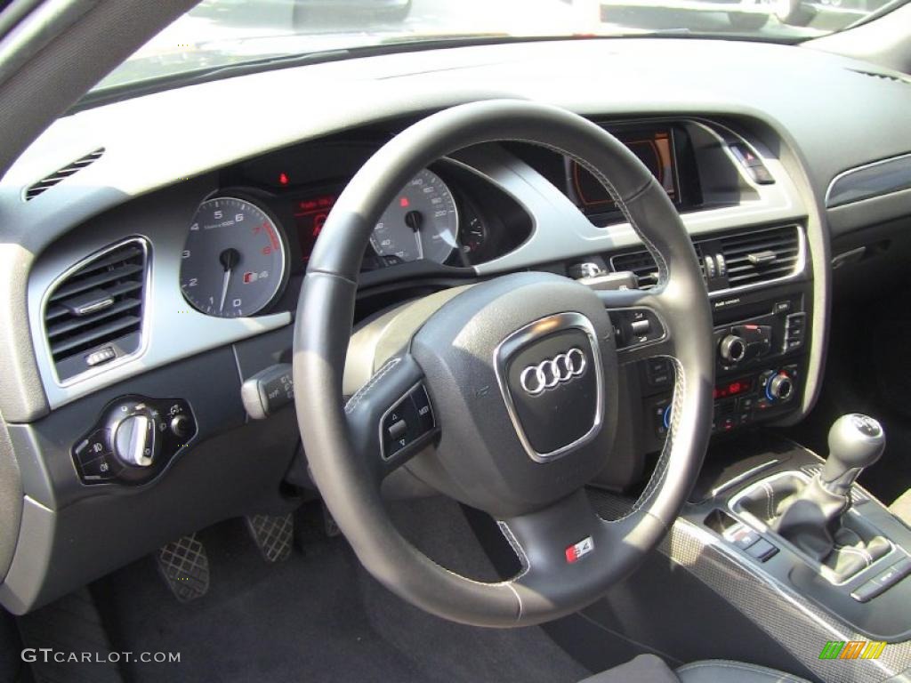 2010 Audi S4 3.0 quattro Sedan Black Steering Wheel Photo #48254958