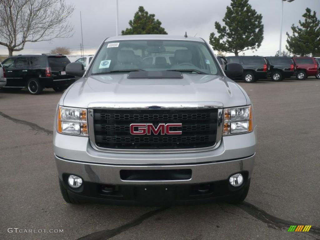 Pure Silver Metallic 2011 GMC Sierra 2500HD SLE Crew Cab 4x4 Exterior Photo #48255441