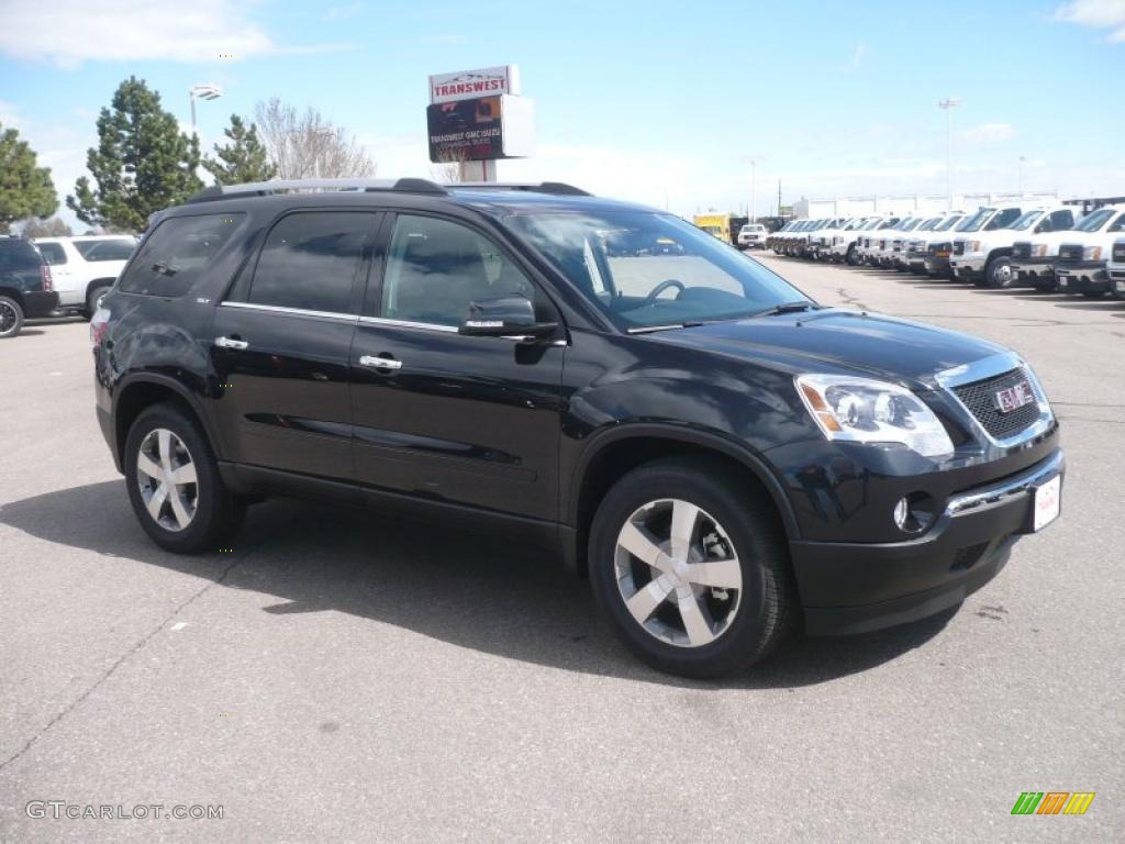 2011 Acadia SLT AWD - Carbon Black Metallic / Ebony photo #1