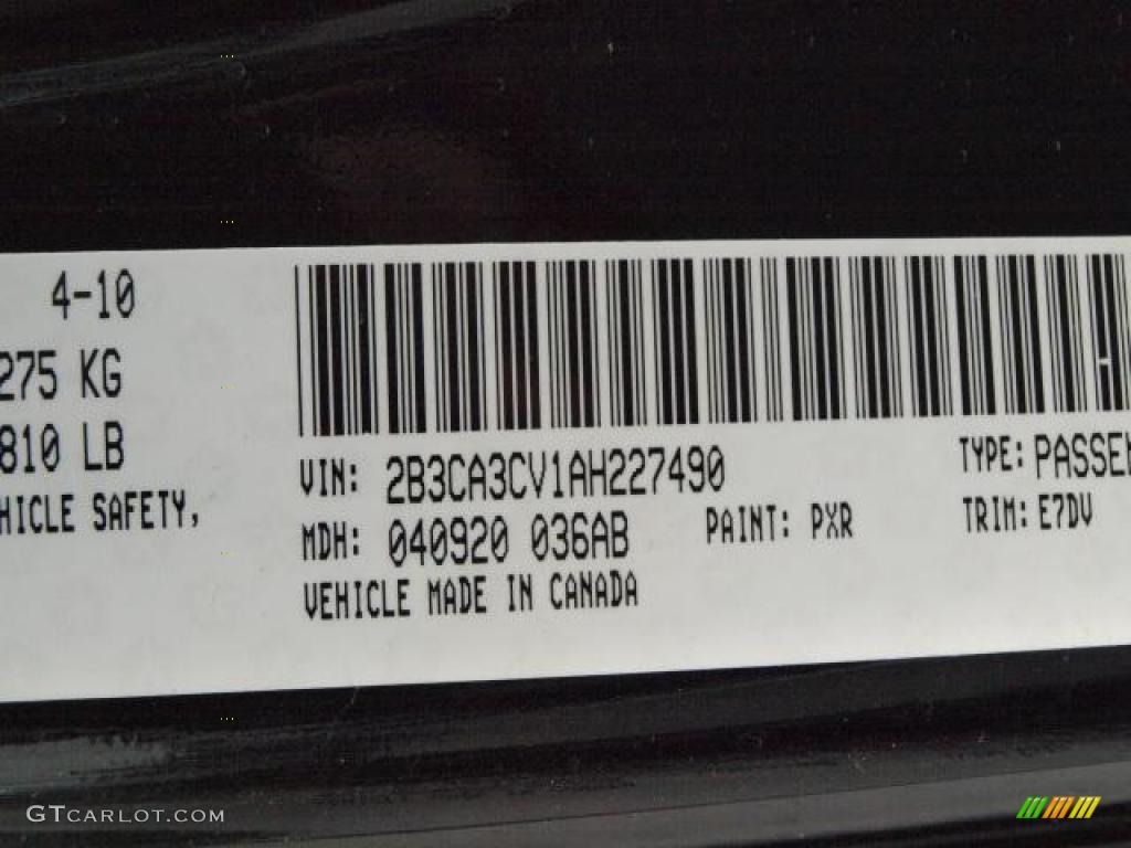 2010 Charger SXT - Brilliant Black Crystal Pearl / Dark Slate Gray photo #17