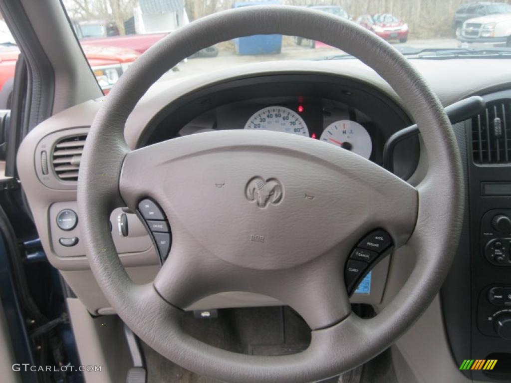 2002 Dodge Caravan SE Taupe Steering Wheel Photo #48257994