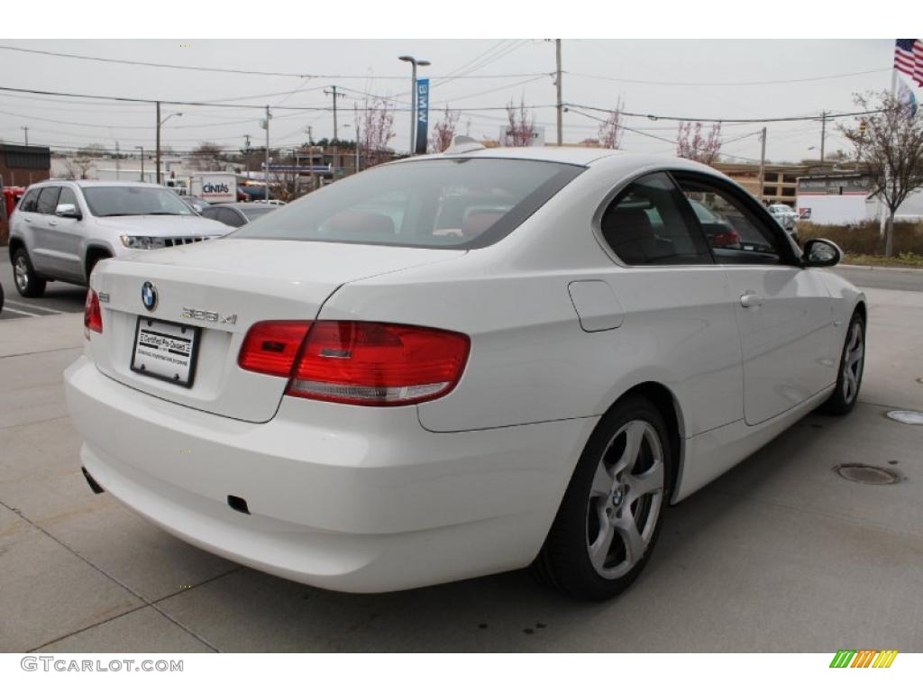 2008 3 Series 328xi Coupe - Alpine White / Coral Red/Black photo #6