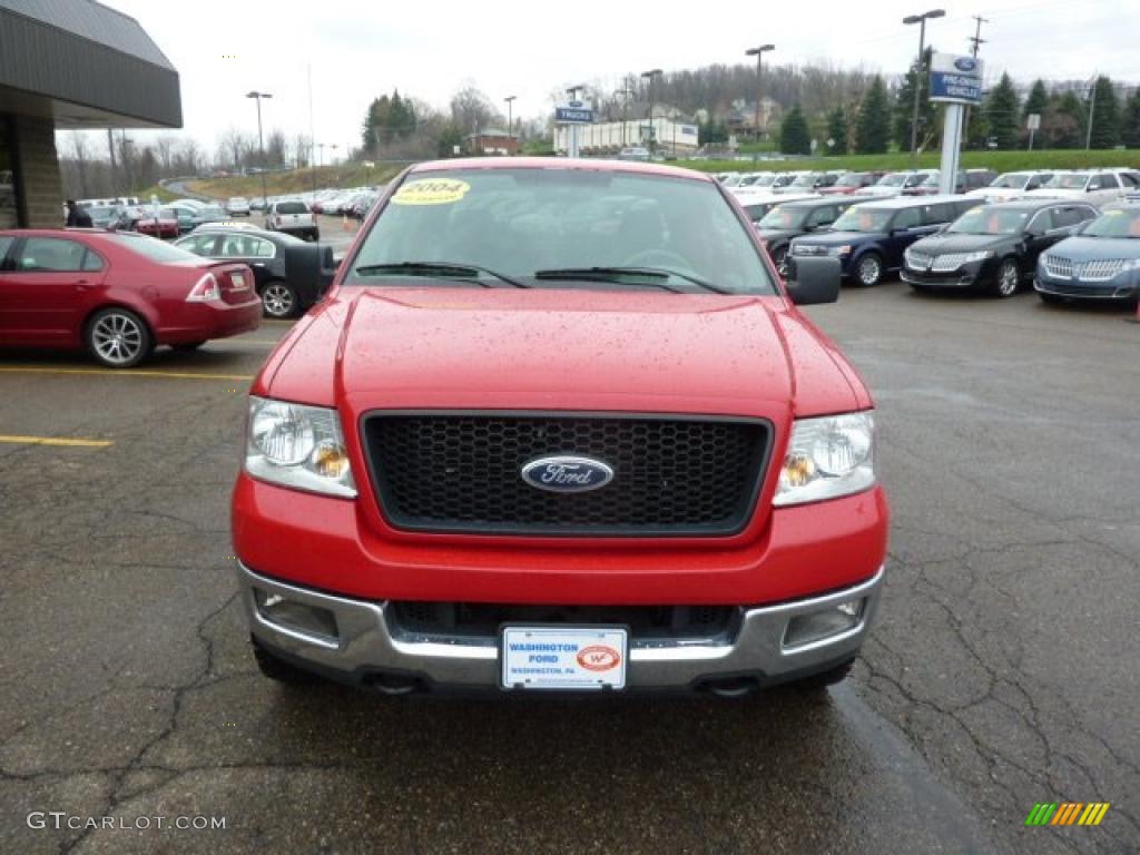 2004 F150 XLT SuperCab 4x4 - Bright Red / Black/Medium Flint photo #6