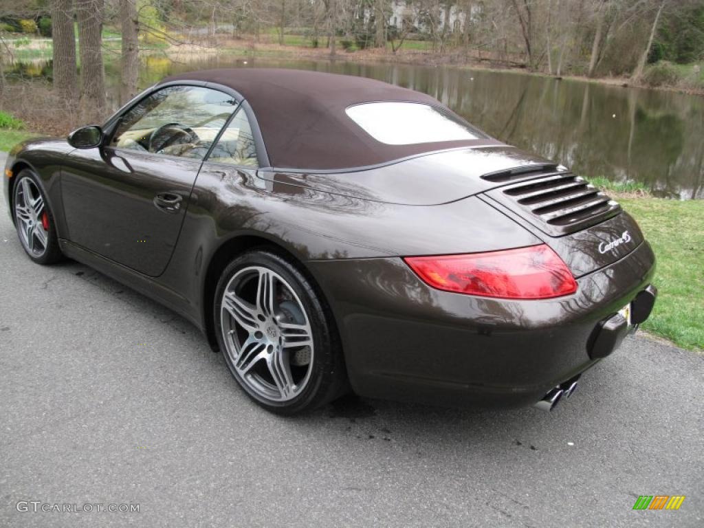 2008 911 Carrera 4S Cabriolet - Macadamia Metallic / Sand Beige photo #4