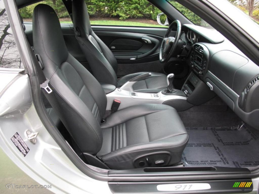 Natural Leather Grey Interior 2004 Porsche 911 Carrera 40th Anniversary Edition Coupe Photo #48259824