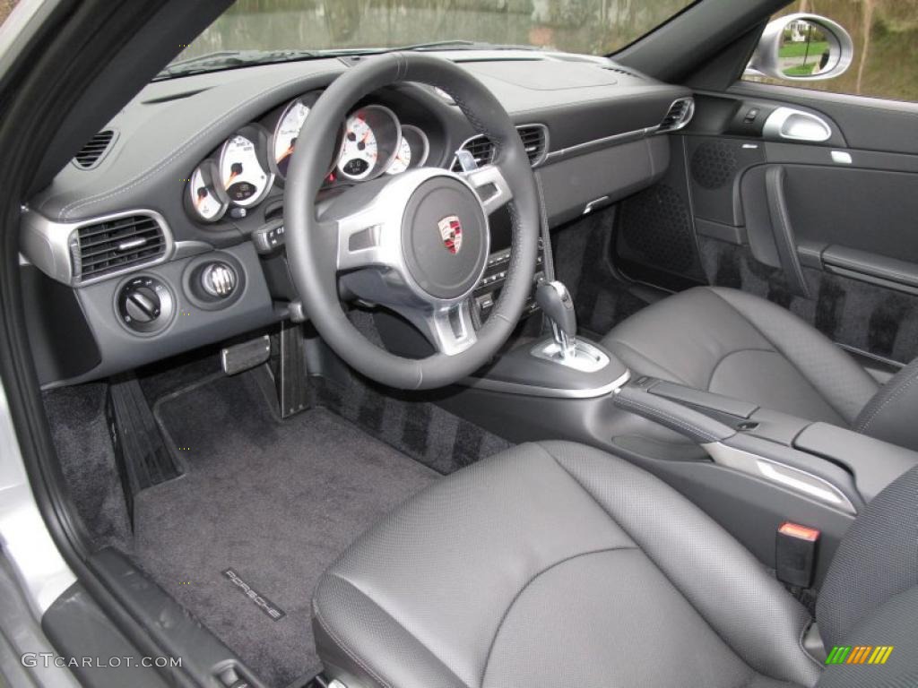 Black Interior 2011 Porsche 911 Turbo S Cabriolet Photo #48259974