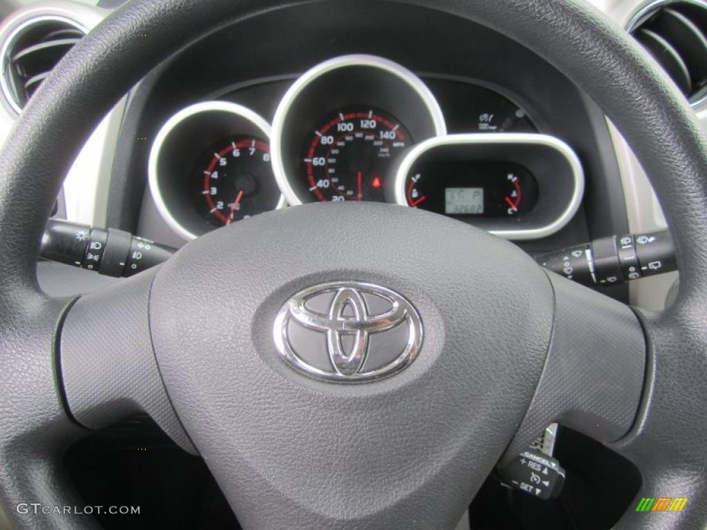 2010 Toyota Matrix S Dark Charcoal Steering Wheel Photo #48261204
