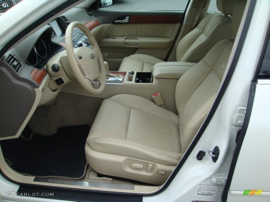 2007 M 35 Sedan - Ivory Pearl / Wheat photo #14