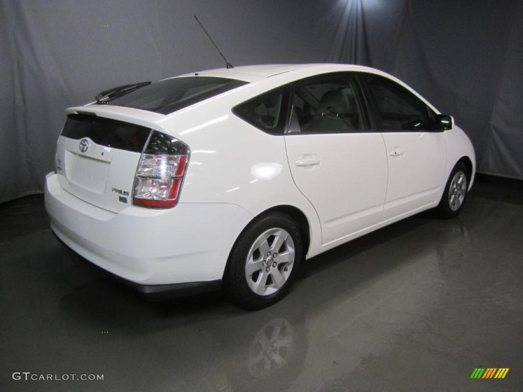 2005 Prius Hybrid - Super White / Gray/Burgundy photo #9