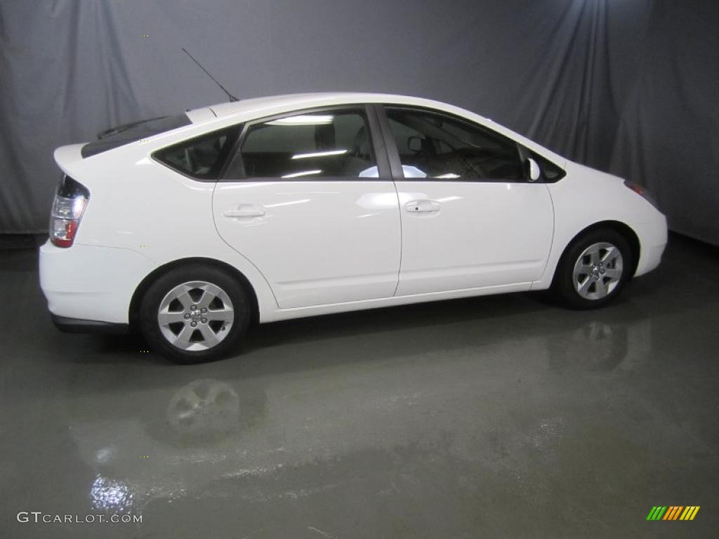 2005 Prius Hybrid - Super White / Gray/Burgundy photo #11