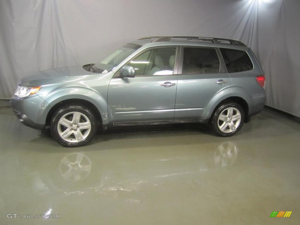 2009 Forester 2.5 X Premium - Sage Green Metallic / Platinum photo #3