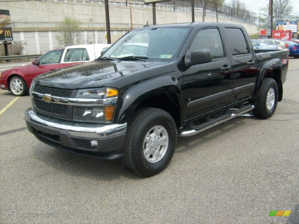 Black 2008 Chevrolet Colorado LT Crew Cab 4x4 Exterior Photo #48264555