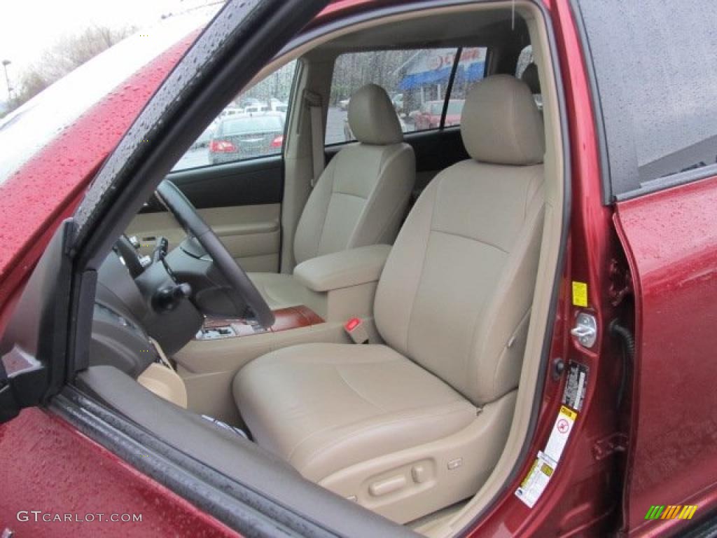 Sand Beige Interior 2010 Toyota Highlander Limited 4WD Photo #48265656