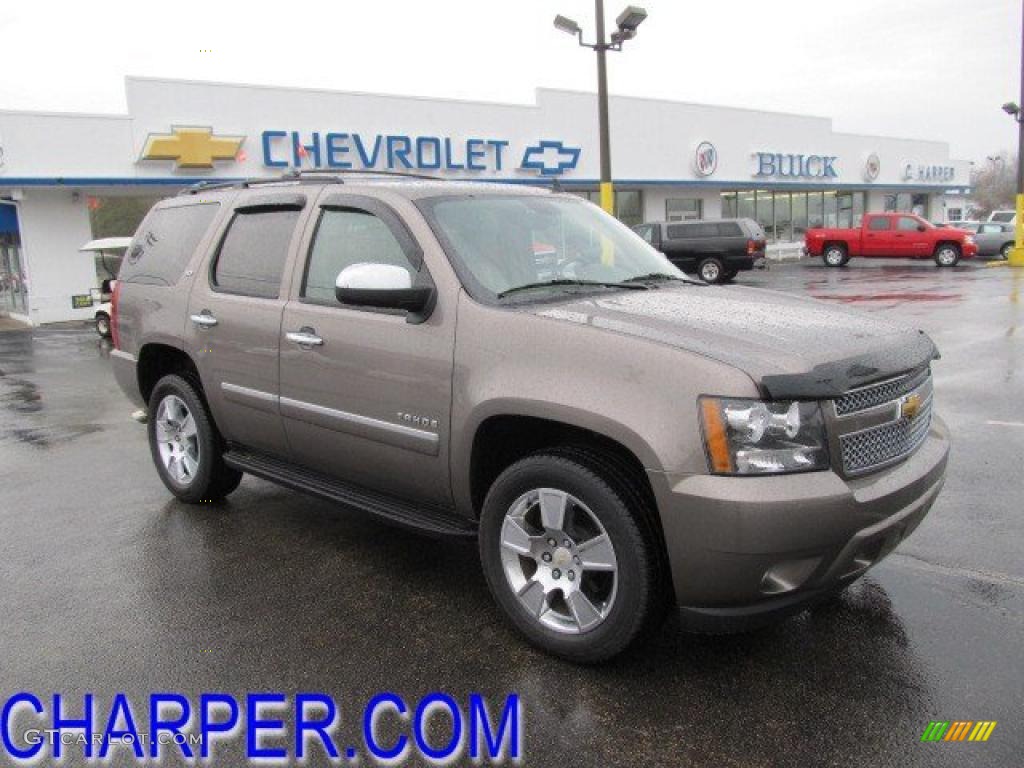 2011 Tahoe LTZ 4x4 - Mocha Steel Metallic / Light Cashmere/Dark Cashmere photo #1