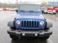 2010 Deep Water Blue Pearl Jeep Wrangler Unlimited Rubicon 4x4  photo #4