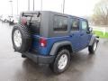 2010 Deep Water Blue Pearl Jeep Wrangler Unlimited Rubicon 4x4  photo #9
