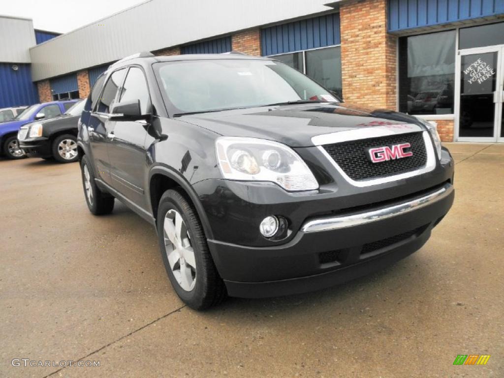 2011 Acadia SLT - Carbon Black Metallic / Ebony photo #2