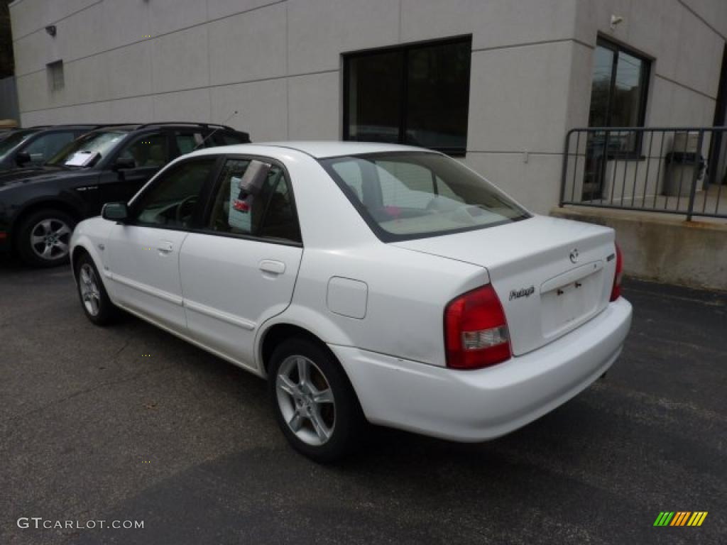 2003 Protege LX - Pure White / Beige photo #2