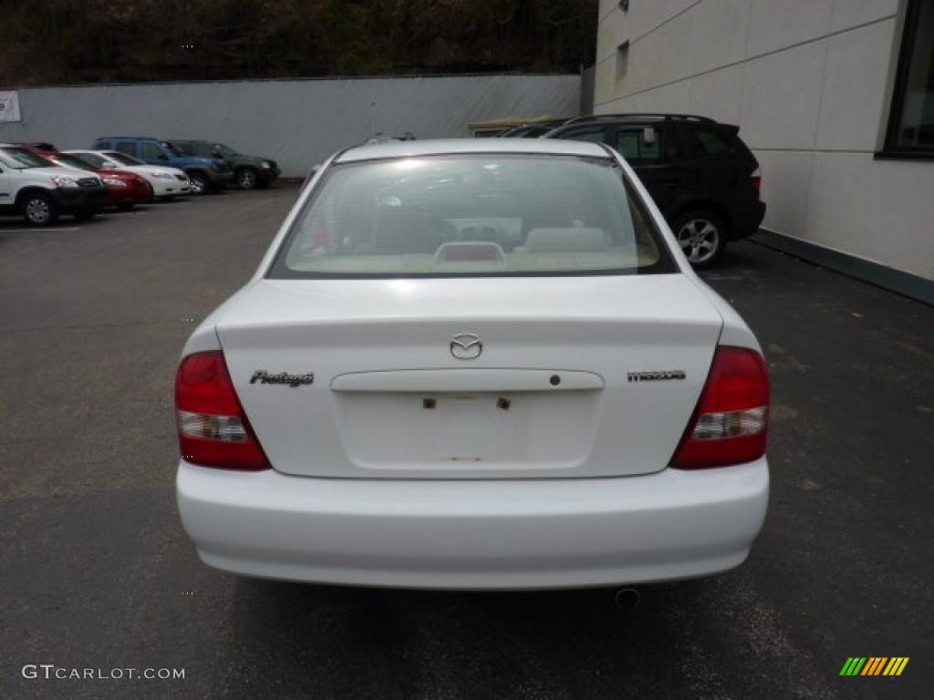2003 Protege LX - Pure White / Beige photo #3