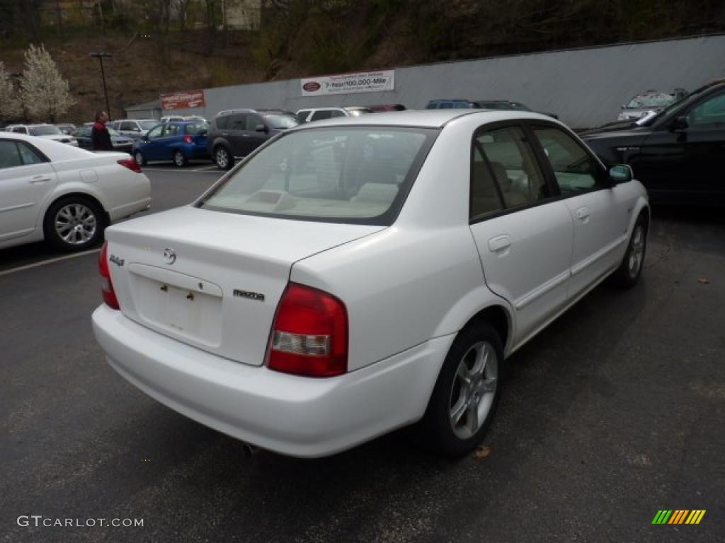 2003 Protege LX - Pure White / Beige photo #4