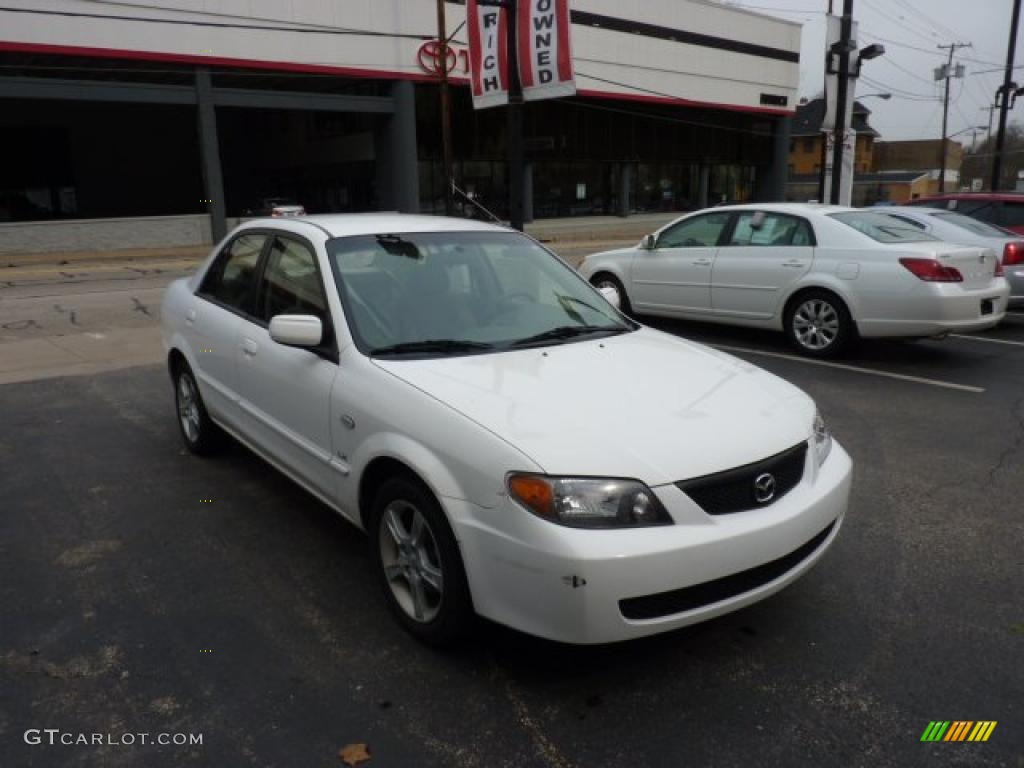 2003 Protege LX - Pure White / Beige photo #6