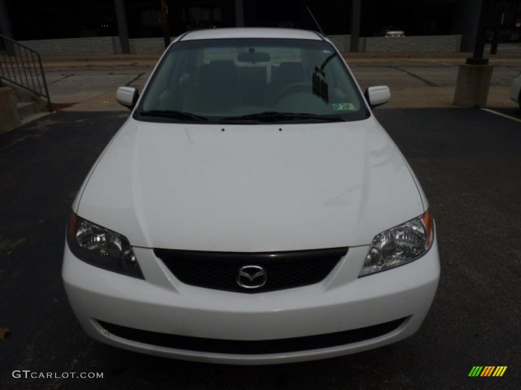 2003 Protege LX - Pure White / Beige photo #10