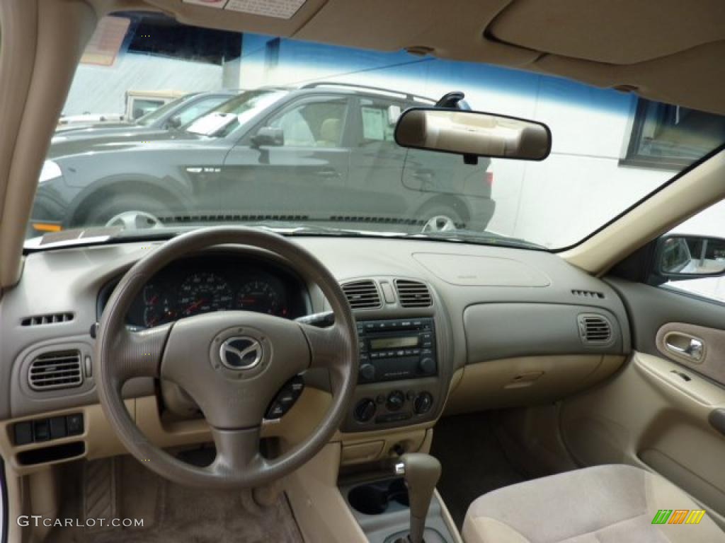 2003 Protege LX - Pure White / Beige photo #13