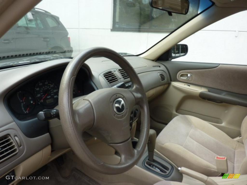 2003 Protege LX - Pure White / Beige photo #16