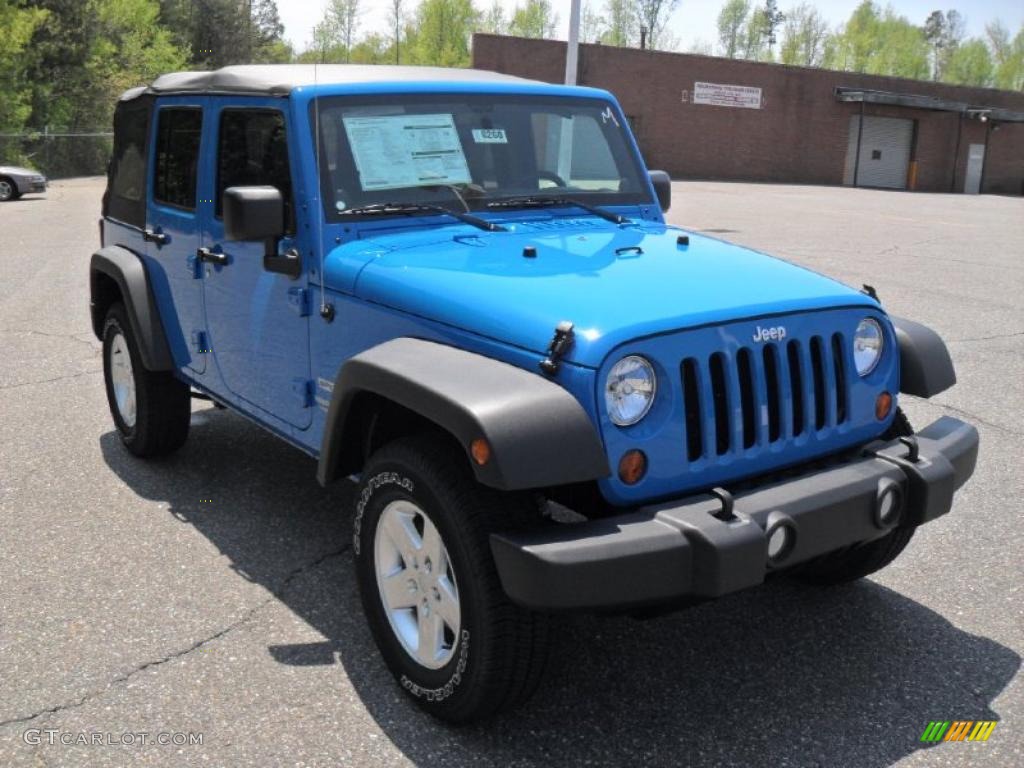 2011 Wrangler Unlimited Sport 4x4 - Cosmos Blue / Black photo #5