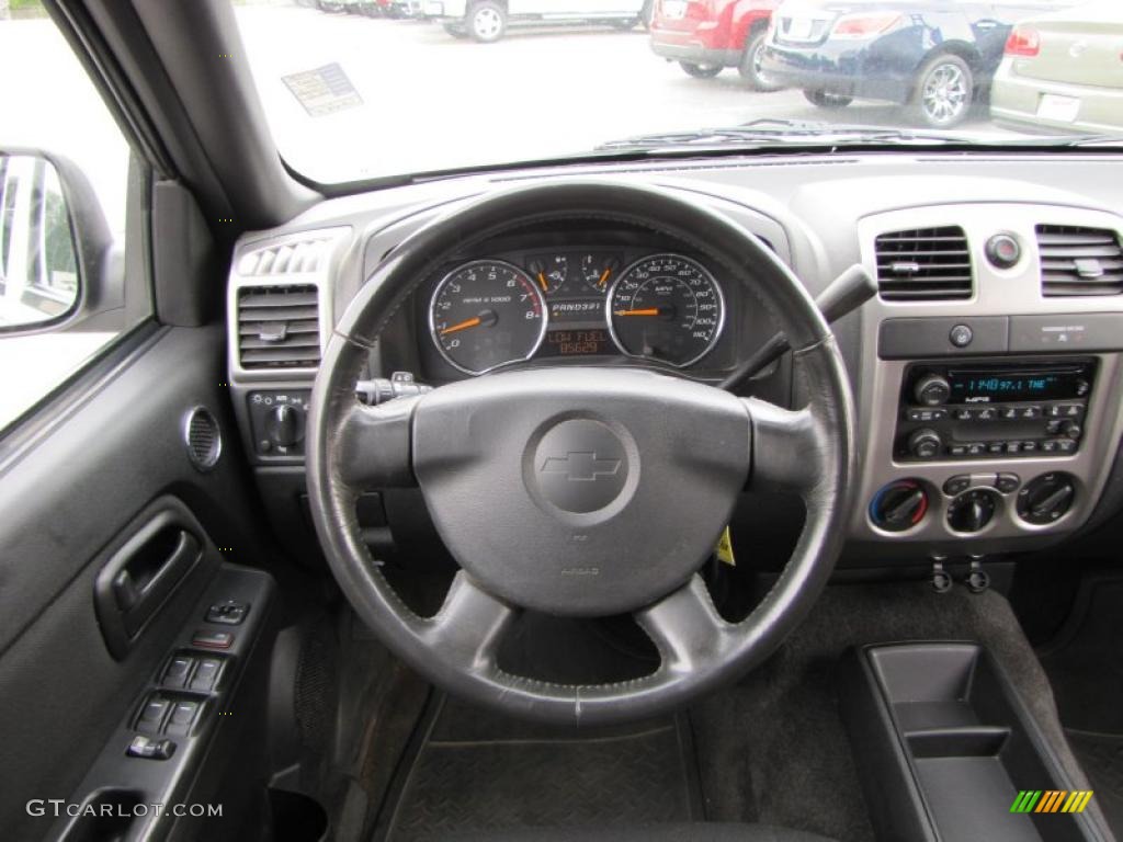 2007 Chevrolet Colorado LT Crew Cab Very Dark Pewter Steering Wheel Photo #48269278