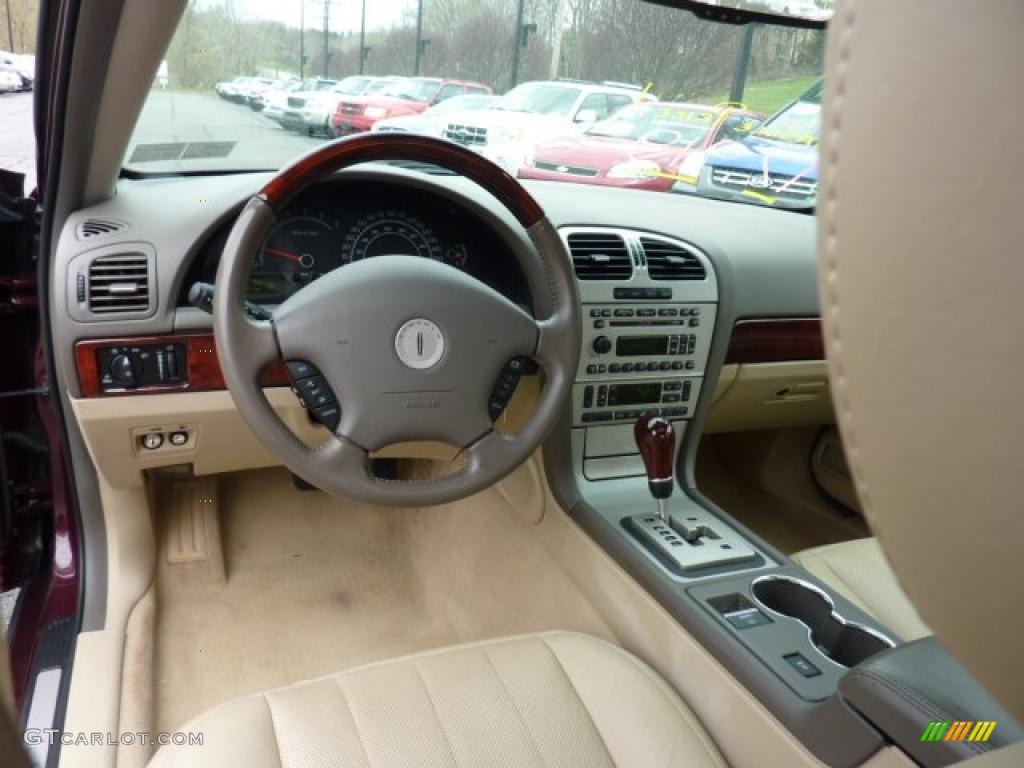 2006 Lincoln LS V8 Beige Steering Wheel Photo #48269944