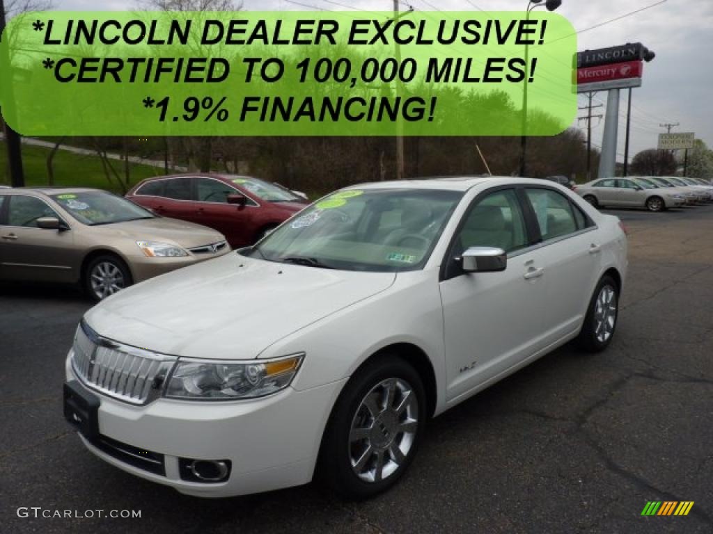 2008 MKZ AWD Sedan - White Suede / Sand photo #1