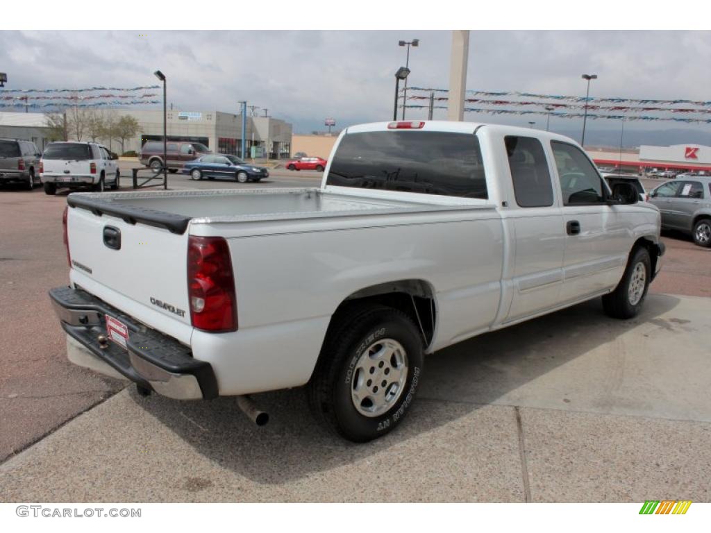 2003 Silverado 1500 LS Extended Cab - Summit White / Tan photo #3