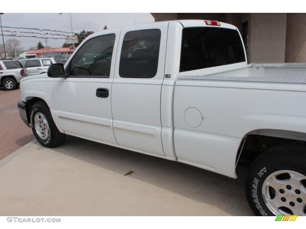 2003 Silverado 1500 LS Extended Cab - Summit White / Tan photo #20