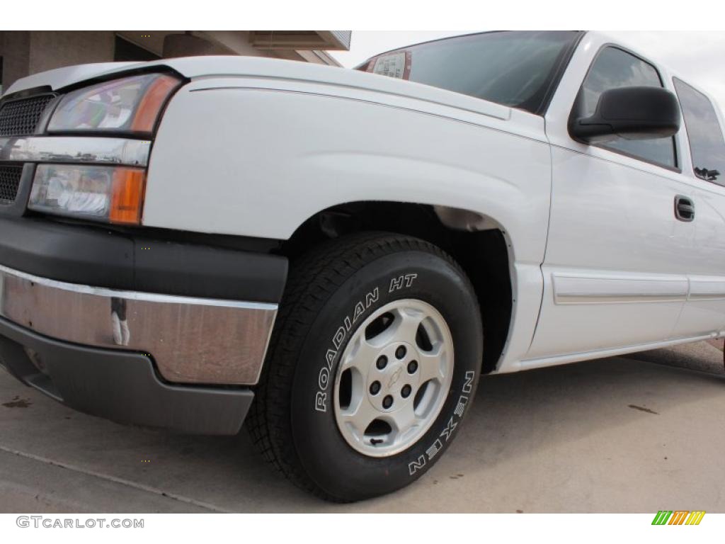 2003 Silverado 1500 LS Extended Cab - Summit White / Tan photo #21