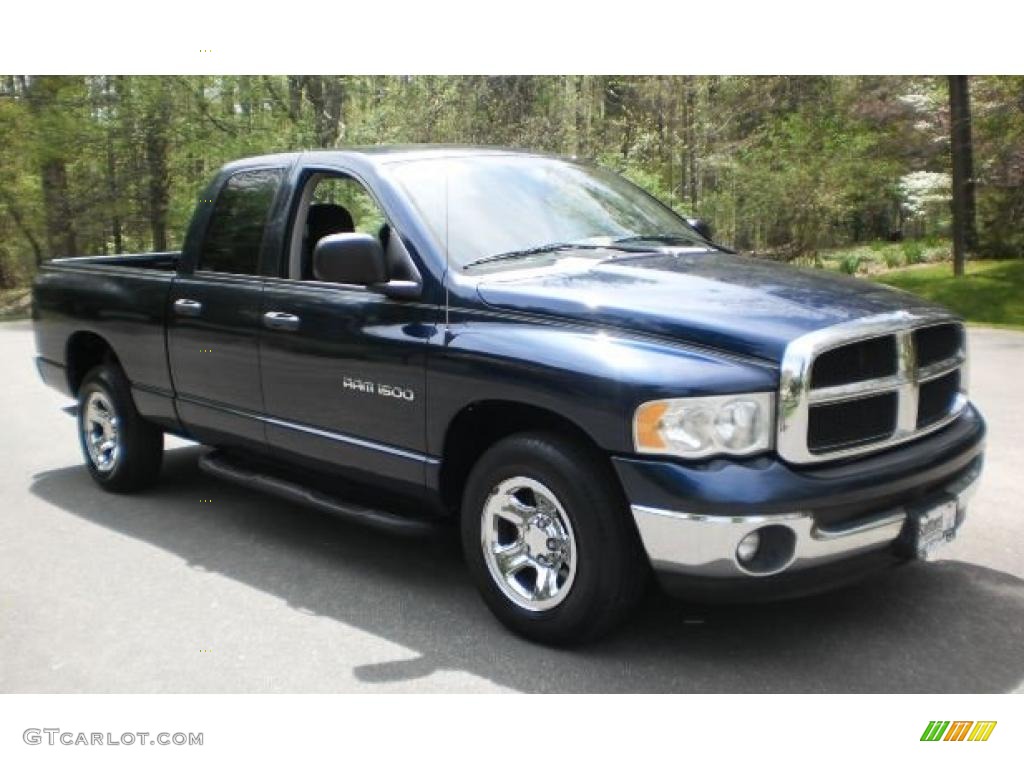 2004 Ram 1500 SLT Quad Cab - Patriot Blue Pearl / Dark Slate Gray photo #2