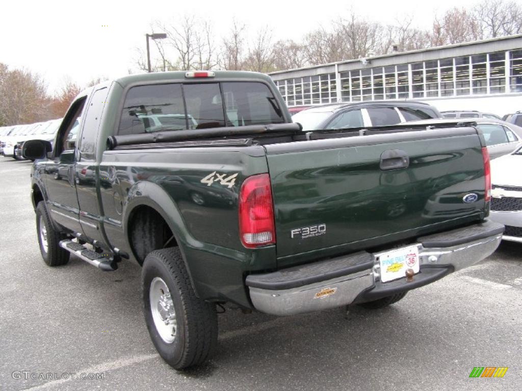 2000 F350 Super Duty XLT Extended Cab 4x4 - Woodland Green Metallic / Medium Parchment photo #5