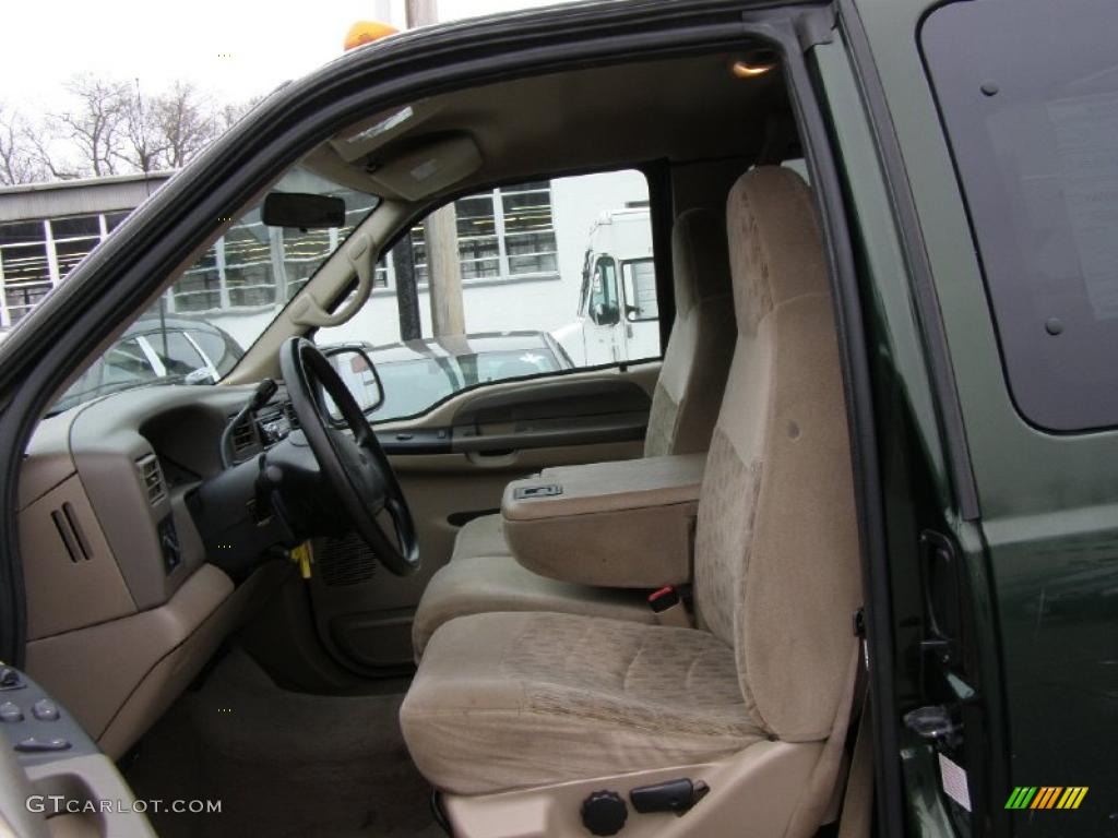 2000 F350 Super Duty XLT Extended Cab 4x4 - Woodland Green Metallic / Medium Parchment photo #11