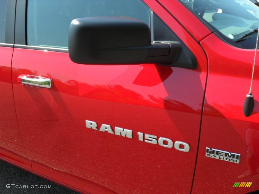 2011 Ram 1500 Big Horn Crew Cab 4x4 - Flame Red / Dark Slate Gray/Medium Graystone photo #22