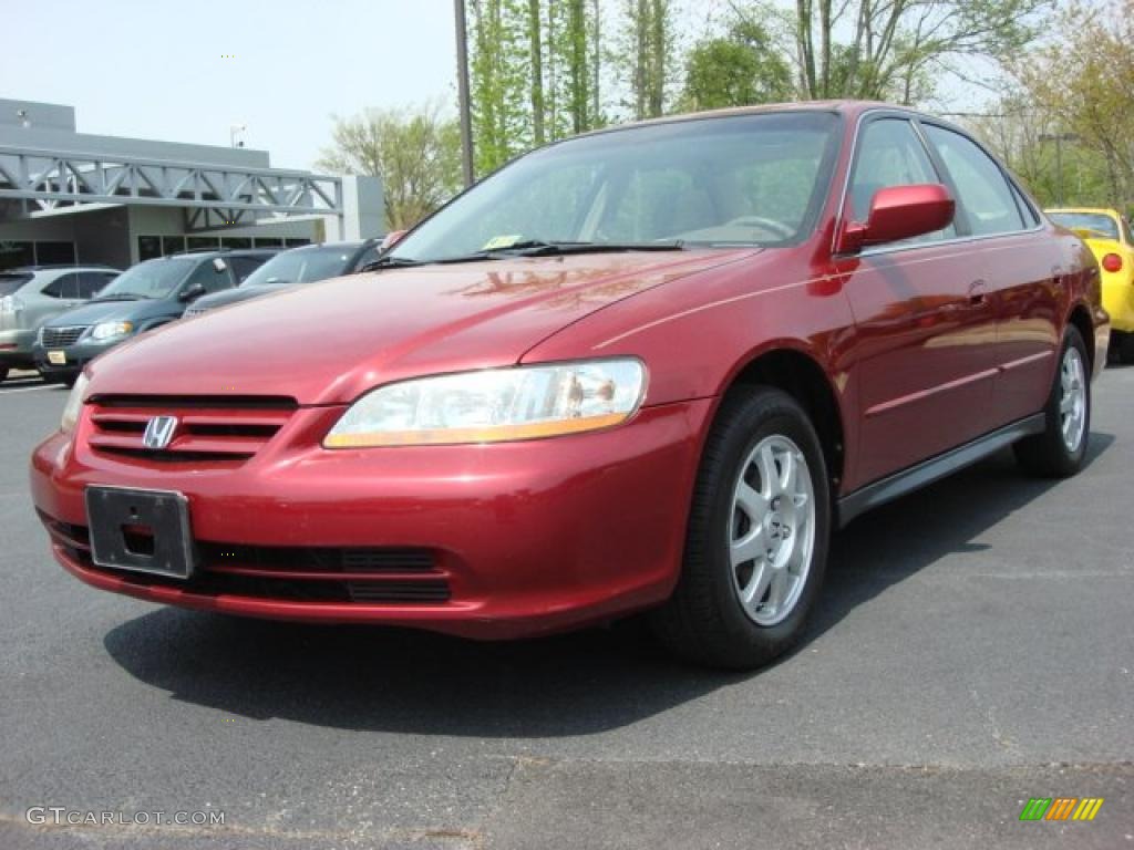 2002 Accord SE Sedan - Firepepper Red Pearl / Ivory photo #1