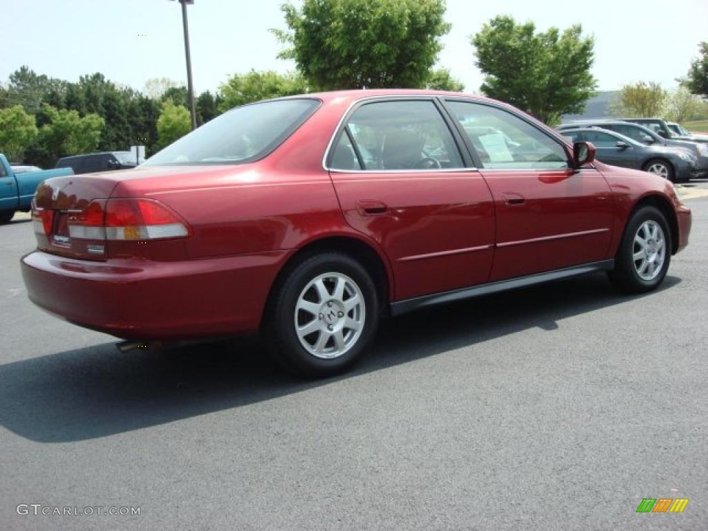 2002 Accord SE Sedan - Firepepper Red Pearl / Ivory photo #5