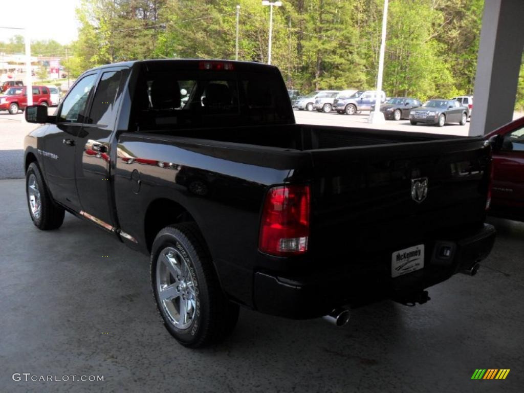 2011 Ram 1500 Sport Quad Cab - Brilliant Black Crystal Pearl / Dark Slate Gray photo #2