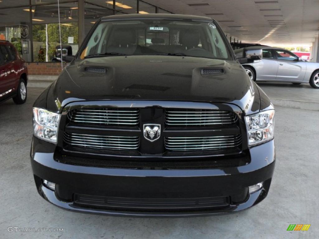 2011 Ram 1500 Sport Quad Cab - Brilliant Black Crystal Pearl / Dark Slate Gray photo #6